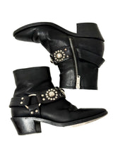 Golden Goose Leder-Boots schwarz mit western Details