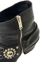 Golden Goose Leder-Boots schwarz mit western Details