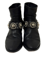Golden Goose Leder-Boots schwarz mit western Details