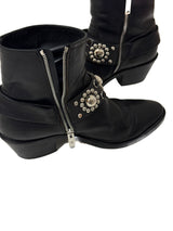 Golden Goose Leder-Boots schwarz mit western Details